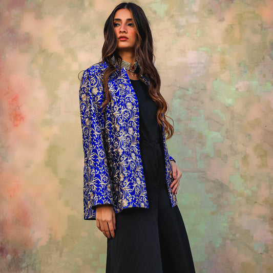 EMBROIDERED BLUE JACKET