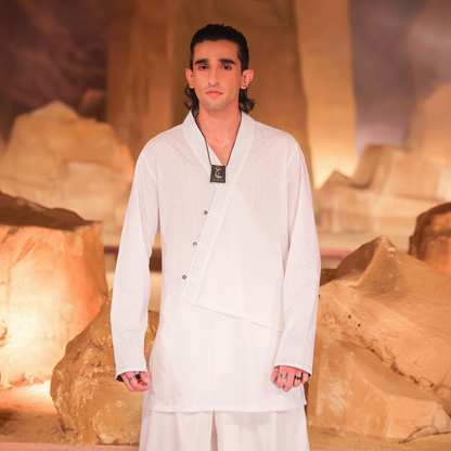 White Cotton Chikankari Top