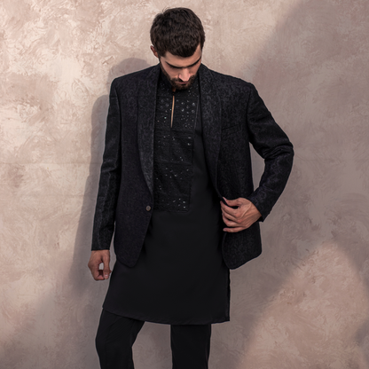 JAMAWAR BLACK MODERN JACKET