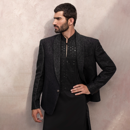 JAMAWAR BLACK MODERN JACKET