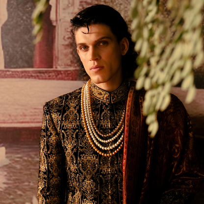VELVET BLACK SHERWANI