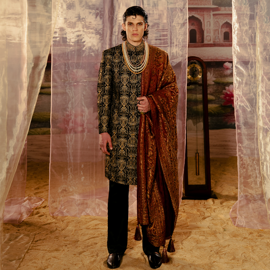 VELVET BLACK SHERWANI