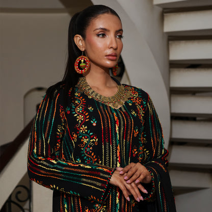 BALOCH COLLECTION BLACK/MULTI DRESS