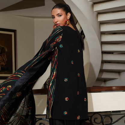 BALOCH COLLECTION BLACK/MULTI DRESS