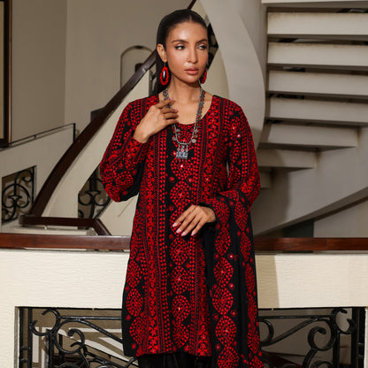 BALOCH COLLECTION NAVY/FUCHSIA DRESS