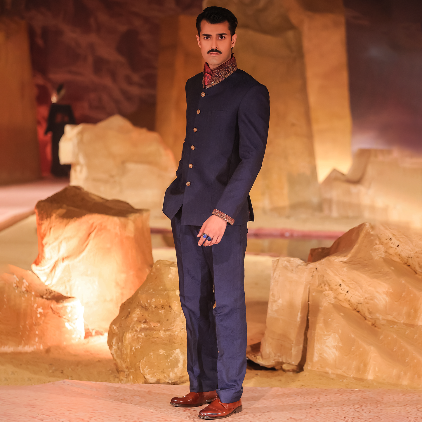 VELVET BLUE PRINCE JACKET