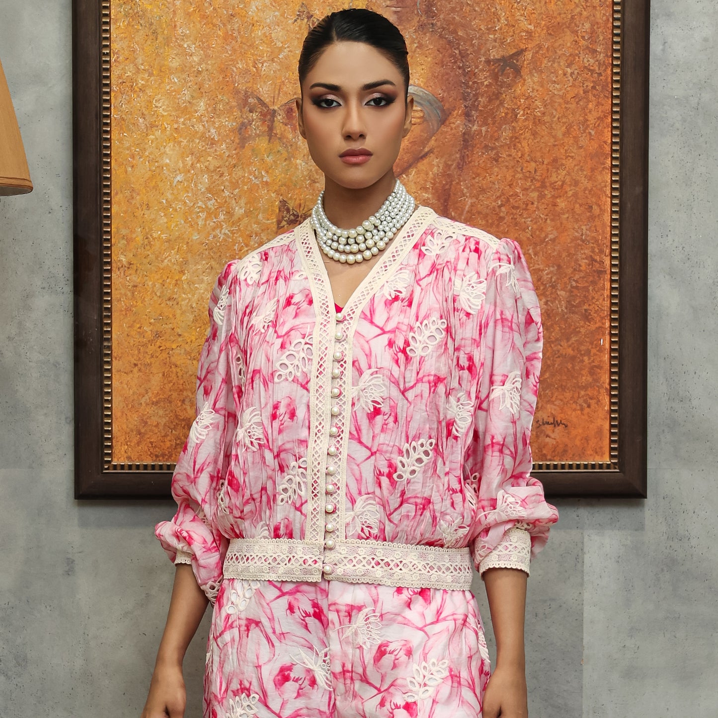 FUCHSIA HAREM PANTS 3 PC