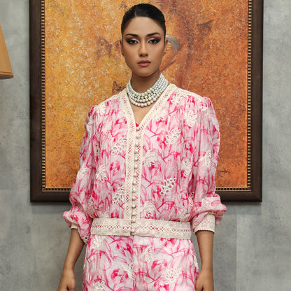 FUCHSIA HAREM PANTS 3 PC