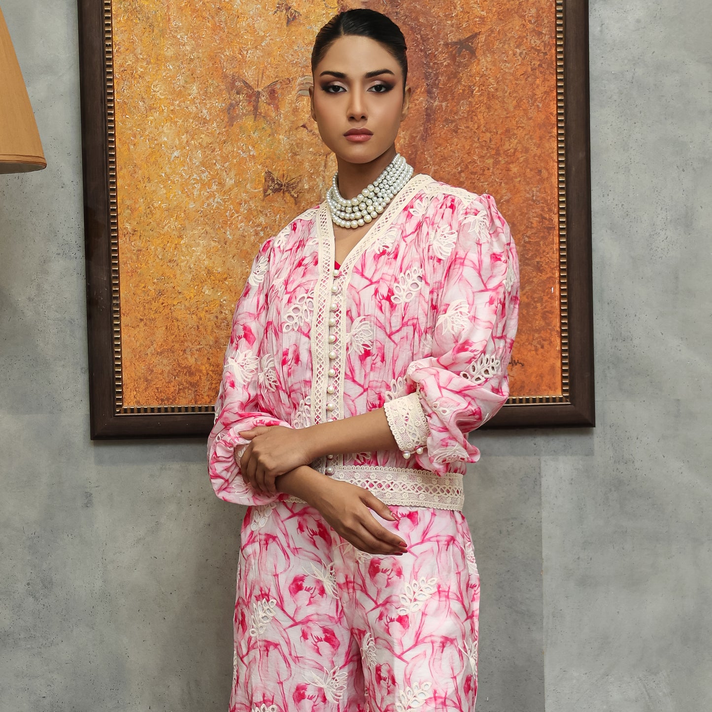 FUCHSIA HAREM PANTS 3 PC