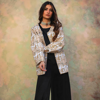 EMBROIDERED OFFWHITE JACKET