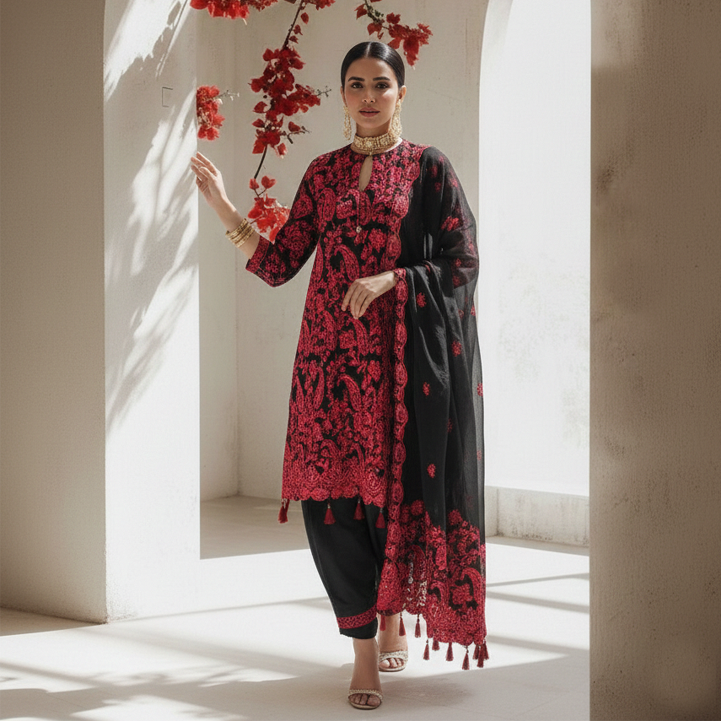Black and Red outfit  3 Pc