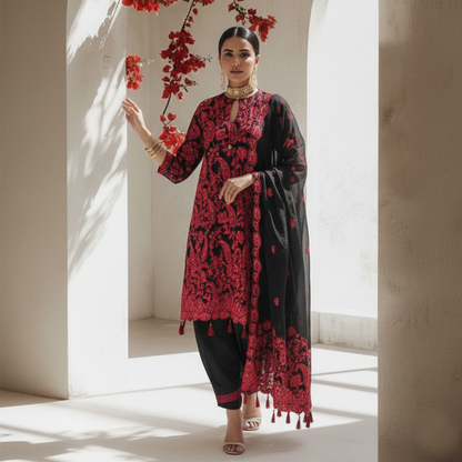 Black and Red outfit  3 Pc
