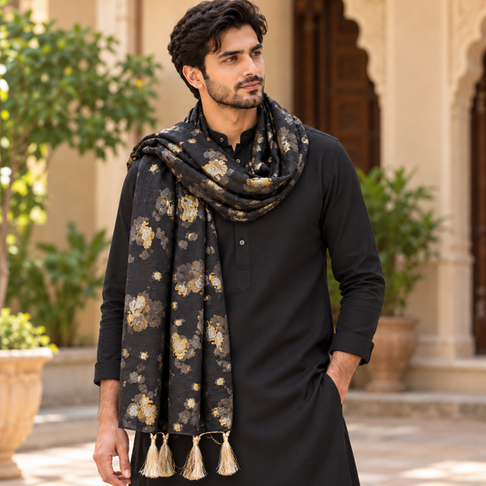 Chiffon Black Stole