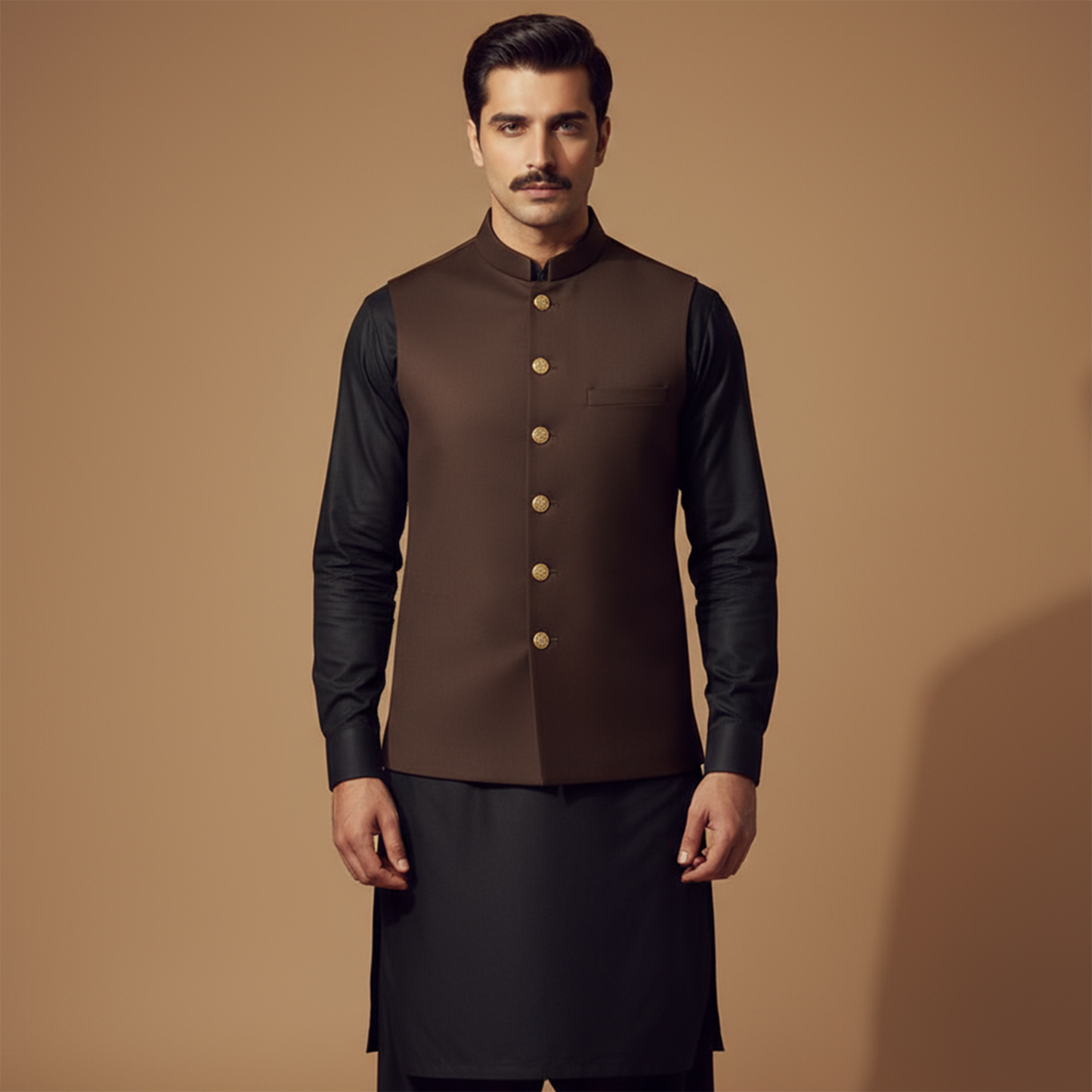Classic Satin Silk Black Been Waistcoat