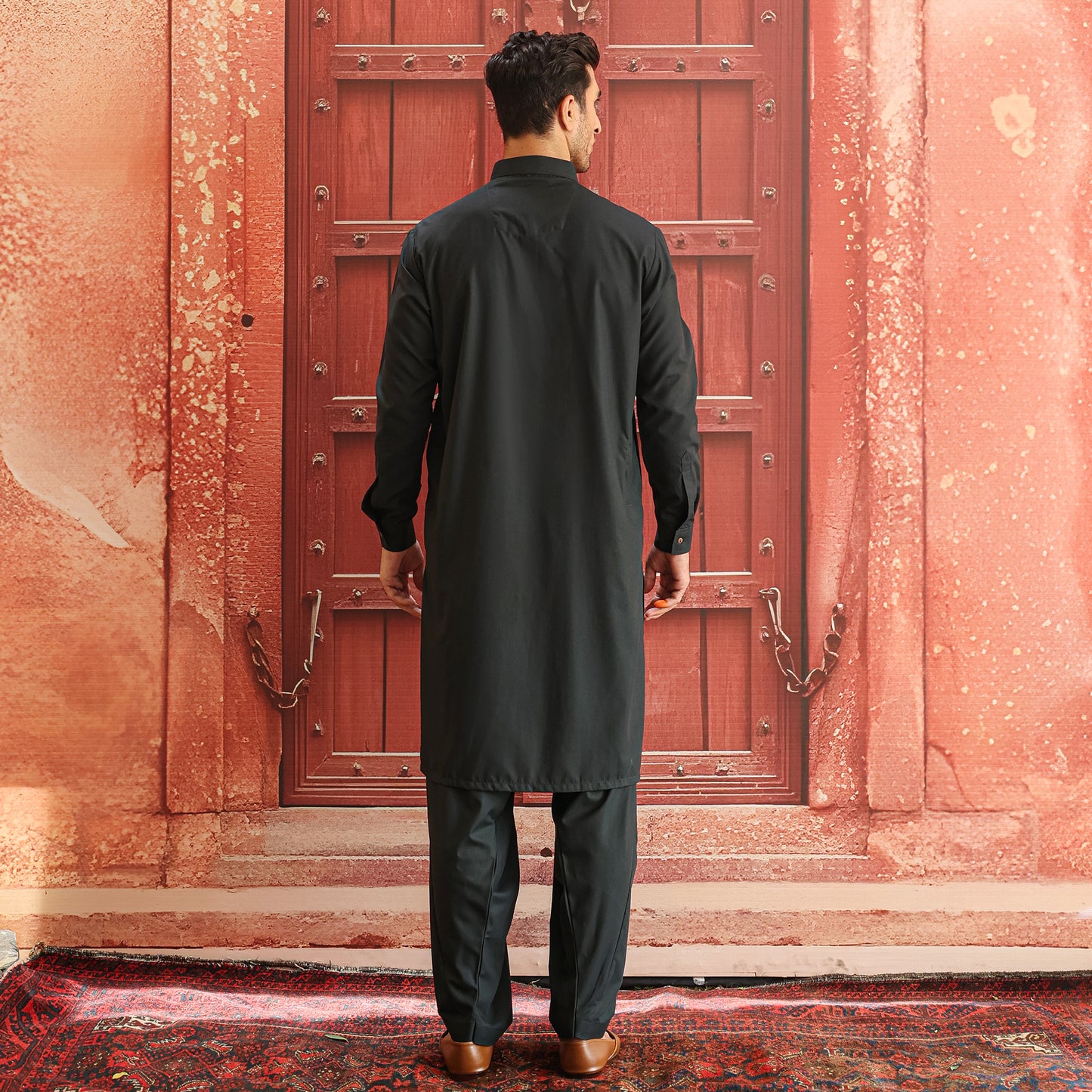 Poly Viscose Reflecting Pond Classic Fit Plain Suit