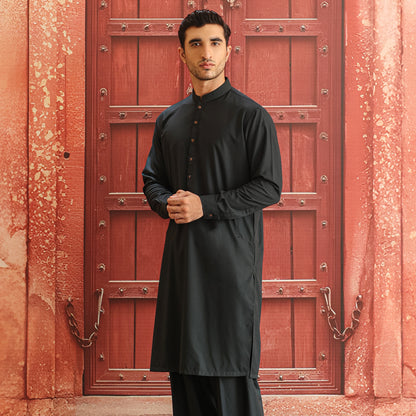 Poly Viscose Reflecting Pond Classic Fit Plain Suit
