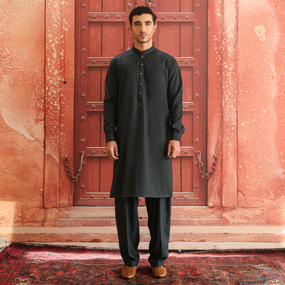Poly Viscose Reflecting Pond Classic Fit Plain Suit