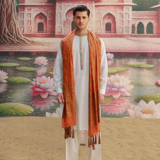 Masoori Gold Flame Stole