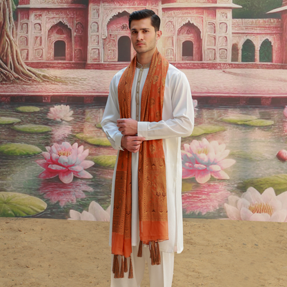 Masoori Gold Flame Stole
