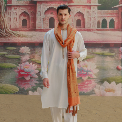 Masoori Gold Flame Stole