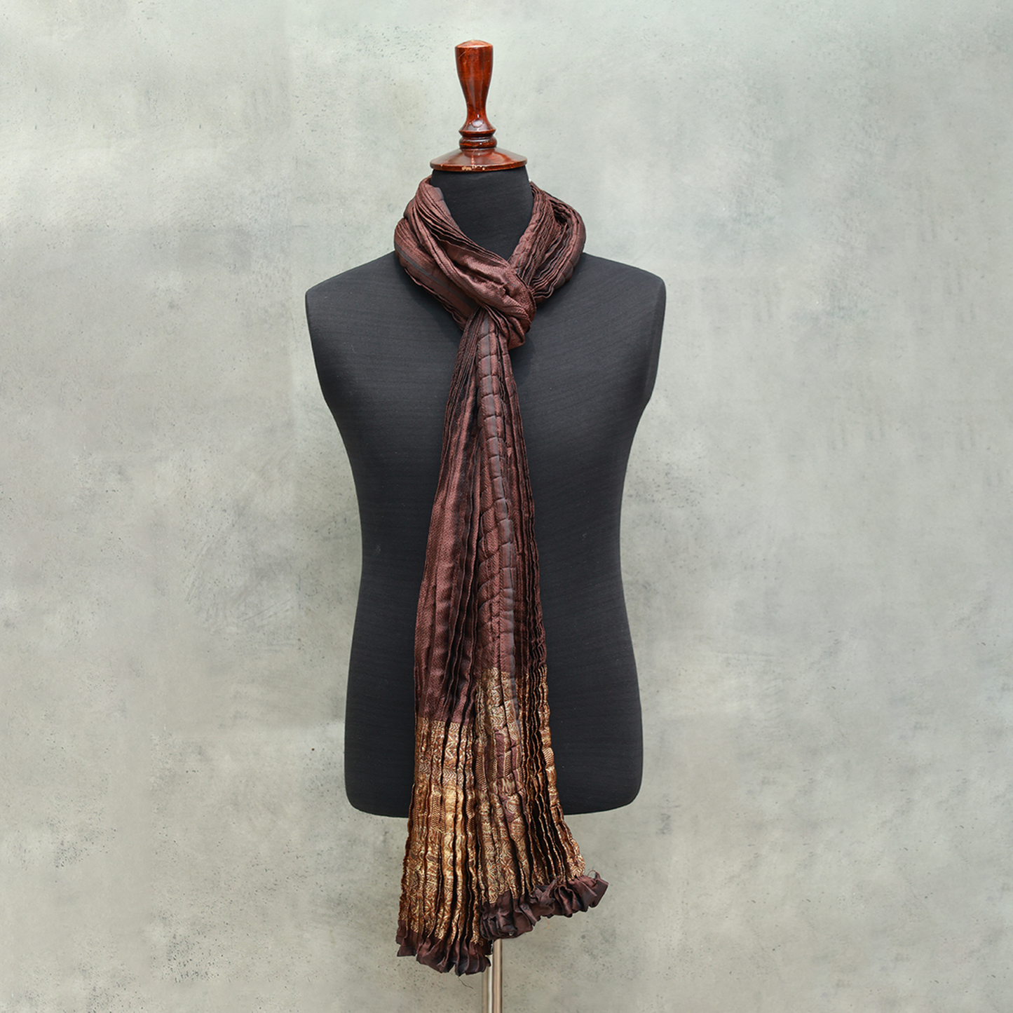 Jamawar  Deep Mahogany Stole