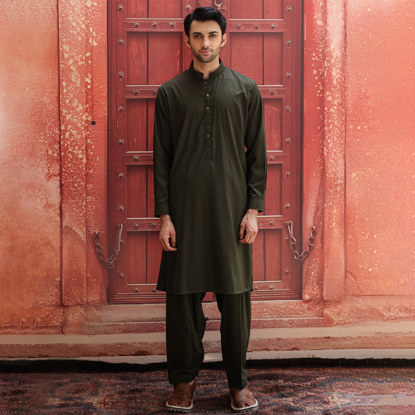 Poly Viscose Tarmac Slim Fit Plain Suit