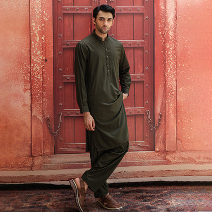 Poly Viscose Tarmac Slim Fit Plain Suit