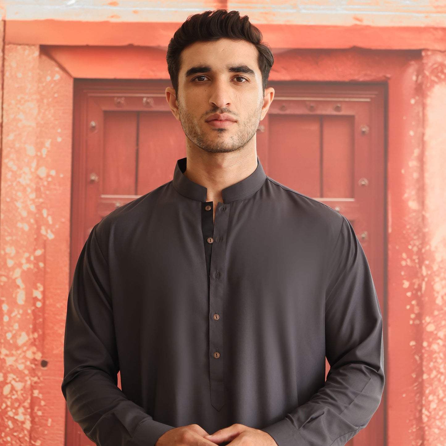 Poly Viscose Asphalt Classic Fit Plain Suit