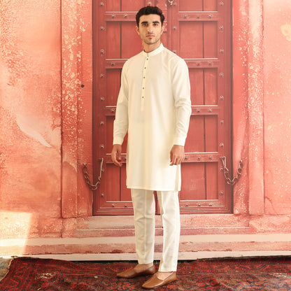 Poly Viscose Vanilla Ice Slim Fit Plain Suit