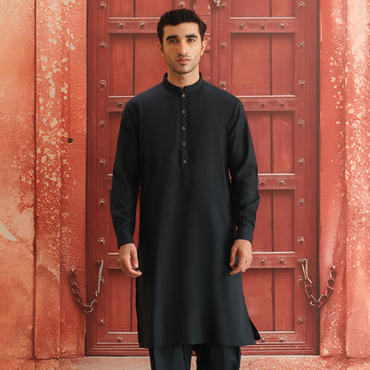 Poly Viscose scarab Slim Fit Plain Suit