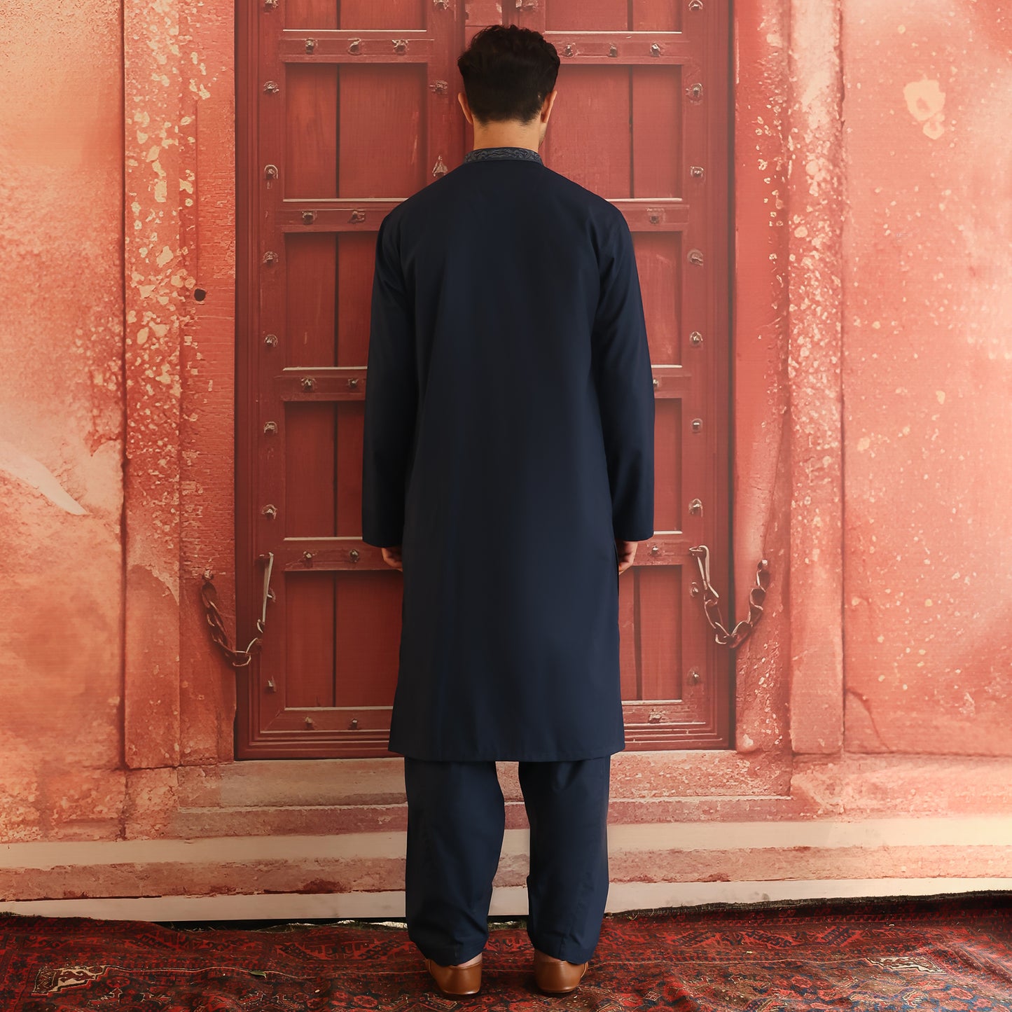 Poly Viscose Moonlit Ocean Classic Fit EMBROIDERED Suit