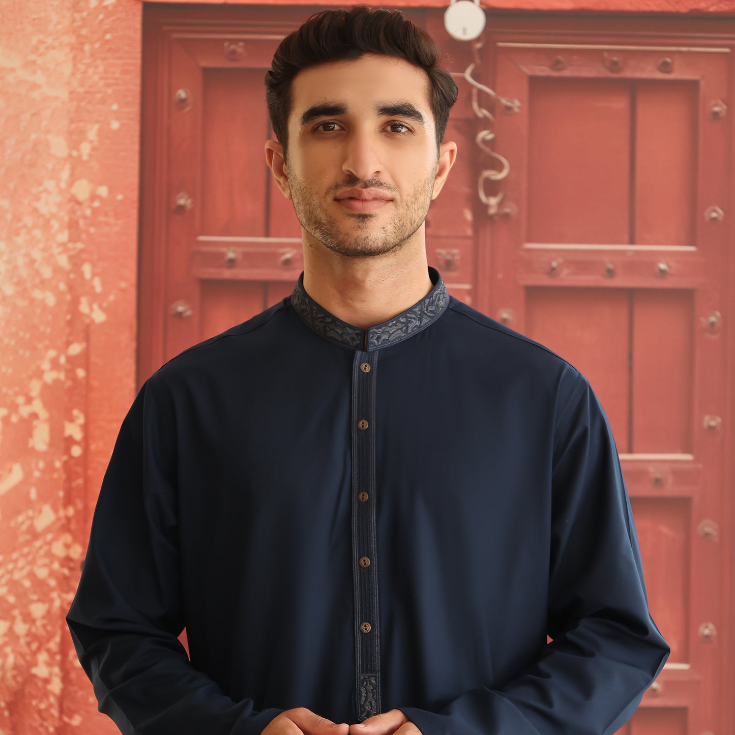 Poly Viscose Moonlit Ocean Classic Fit EMBROIDERED Suit