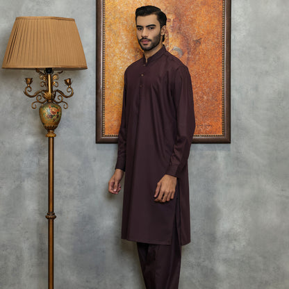 Poly Viscose Winetasting Classic Fit Plain Suit