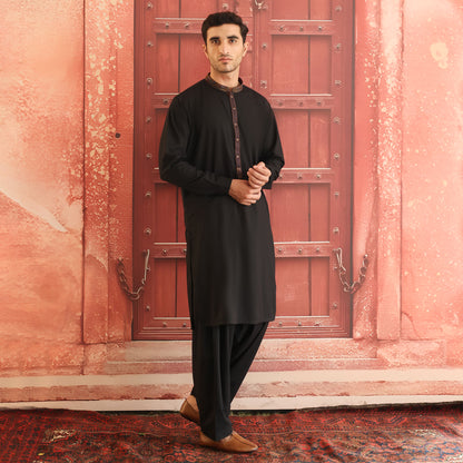 Poly Viscose Tap Shoe Classic Fit Embroidered Suit