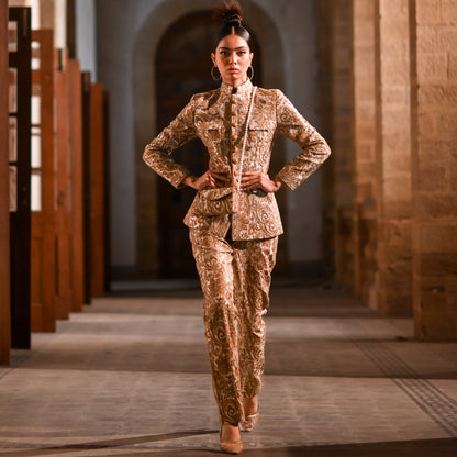 Brocade Military Suit for Women