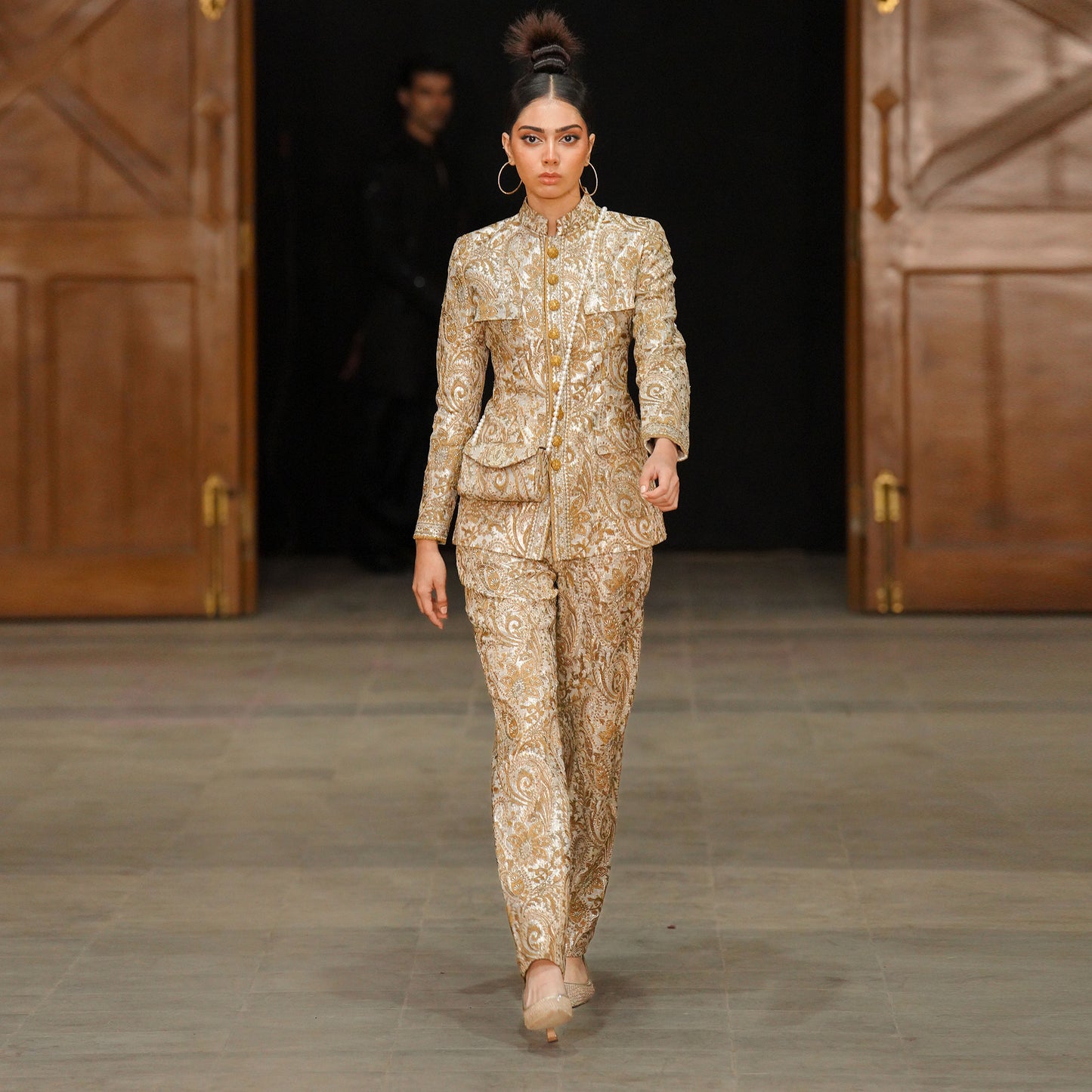 Brocade Military Suit for Women