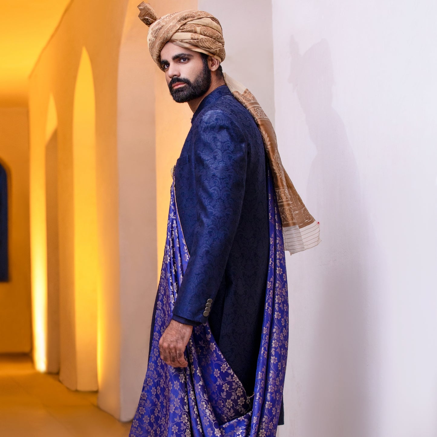 Jamawar Outer Space Traditional Sherwani