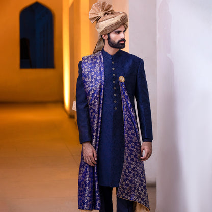 Jamawar Outer Space Traditional Sherwani