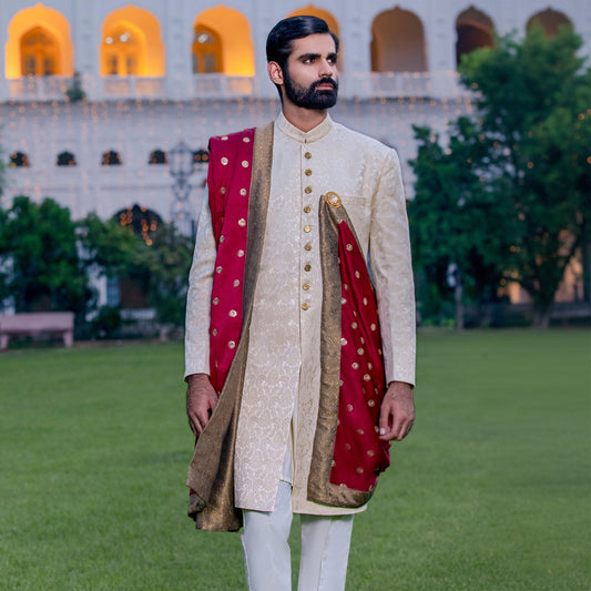 Karandi Jamawar Foan Traditional Sherwani