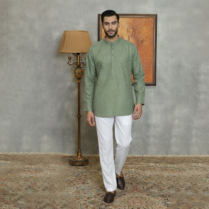 Light Green COTTON KURTA