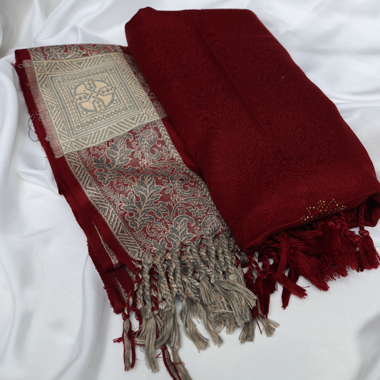 Maroon Woolen Shawl