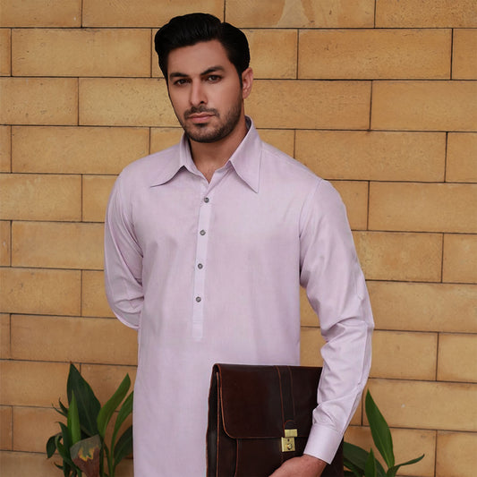PV Slim Fit Lilac Plain Suit