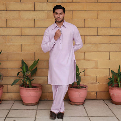 PV Slim Fit Lilac Plain Suit