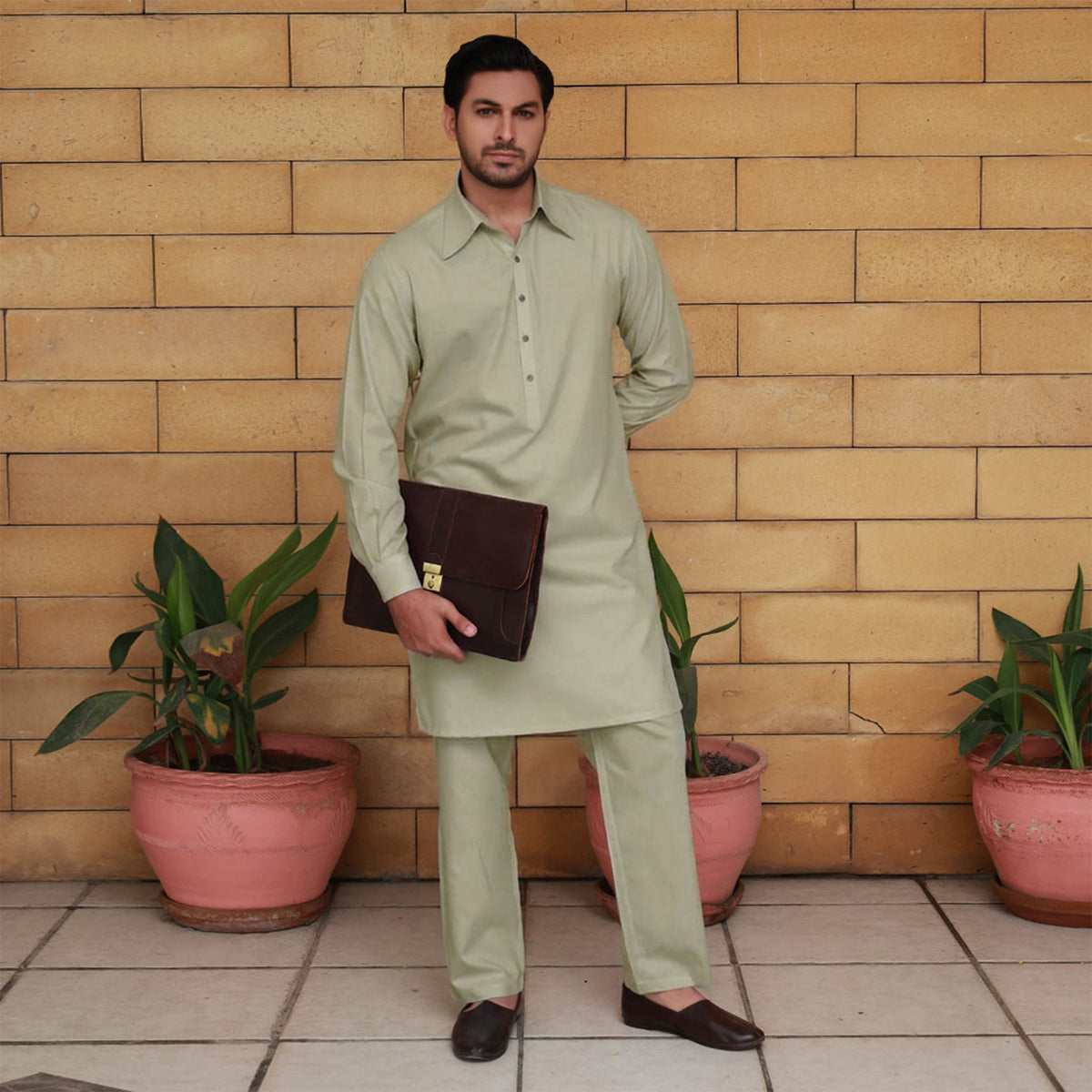 PV Slim Fit Smoke Plain Suit