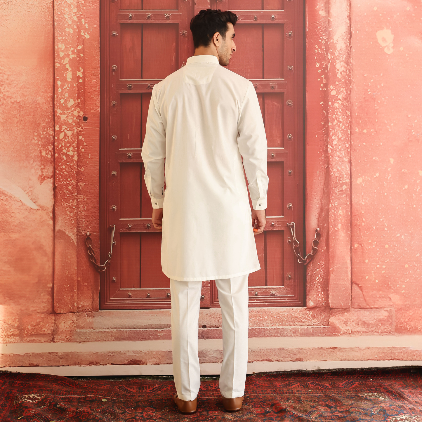 Poly Viscose Cloud Dancer  Slim Fit Suit