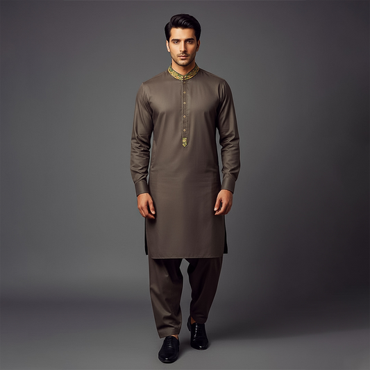 PV Emb Coffee Bean Classic Suit