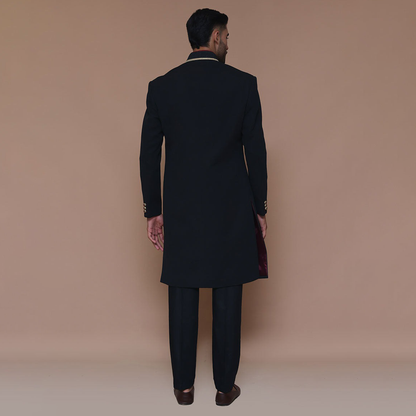 Premium Georgette Black Couture Sherwani