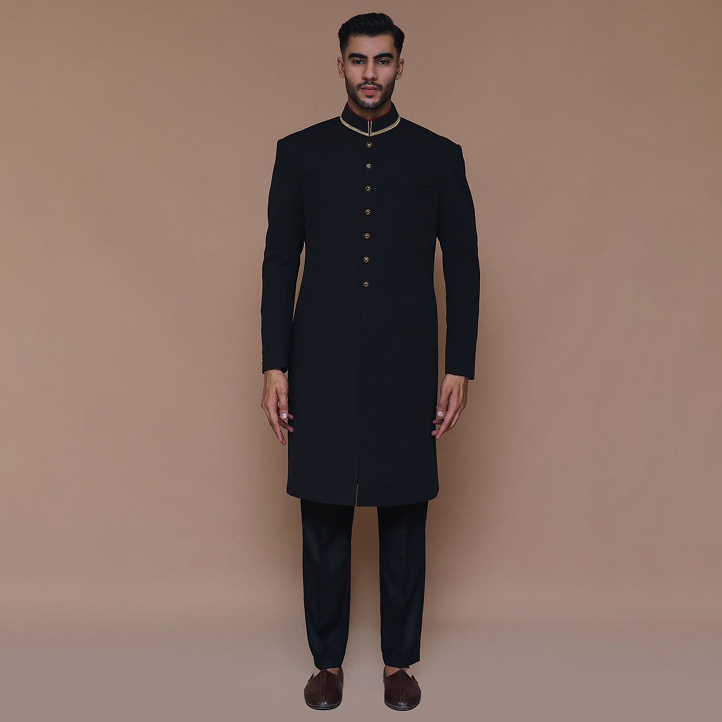 Premium Georgette Black Couture Sherwani