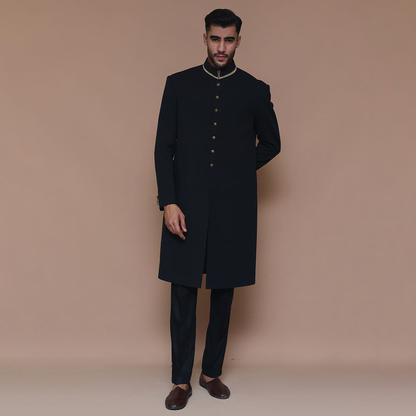 Premium Georgette Black Couture Sherwani