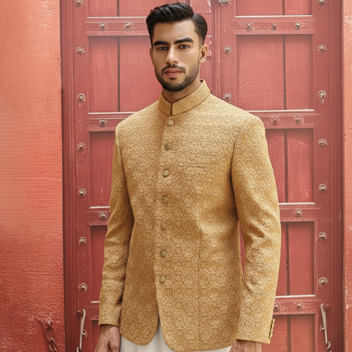 Satin Silk New Wheat Traditional Jacket